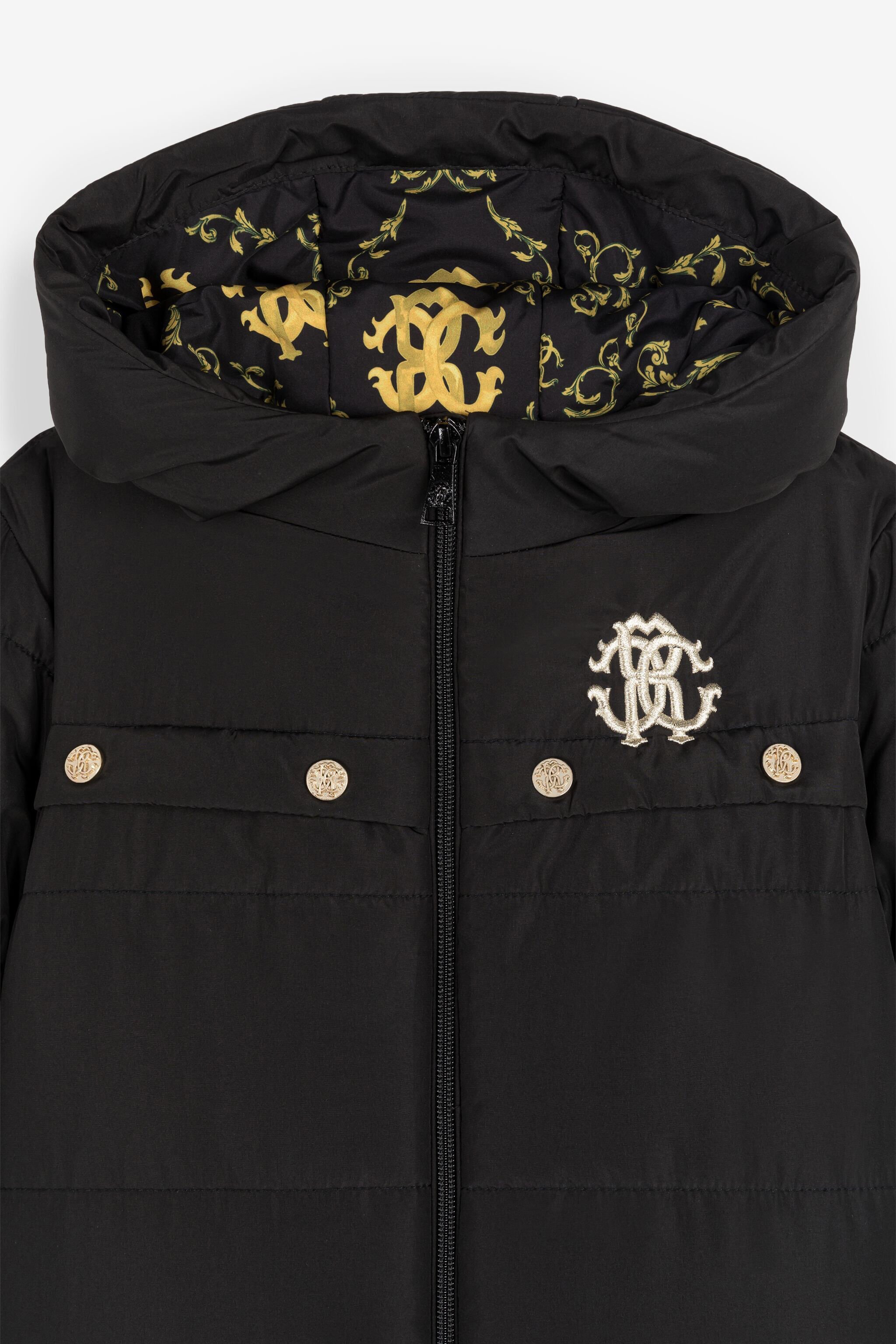 JU RC Monogram Padded Coat Black RJT409-SB001