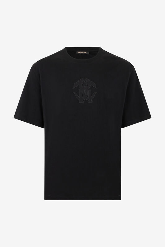 RC Black T-shirt with embroidered logo BLACK SOT60D-JD001