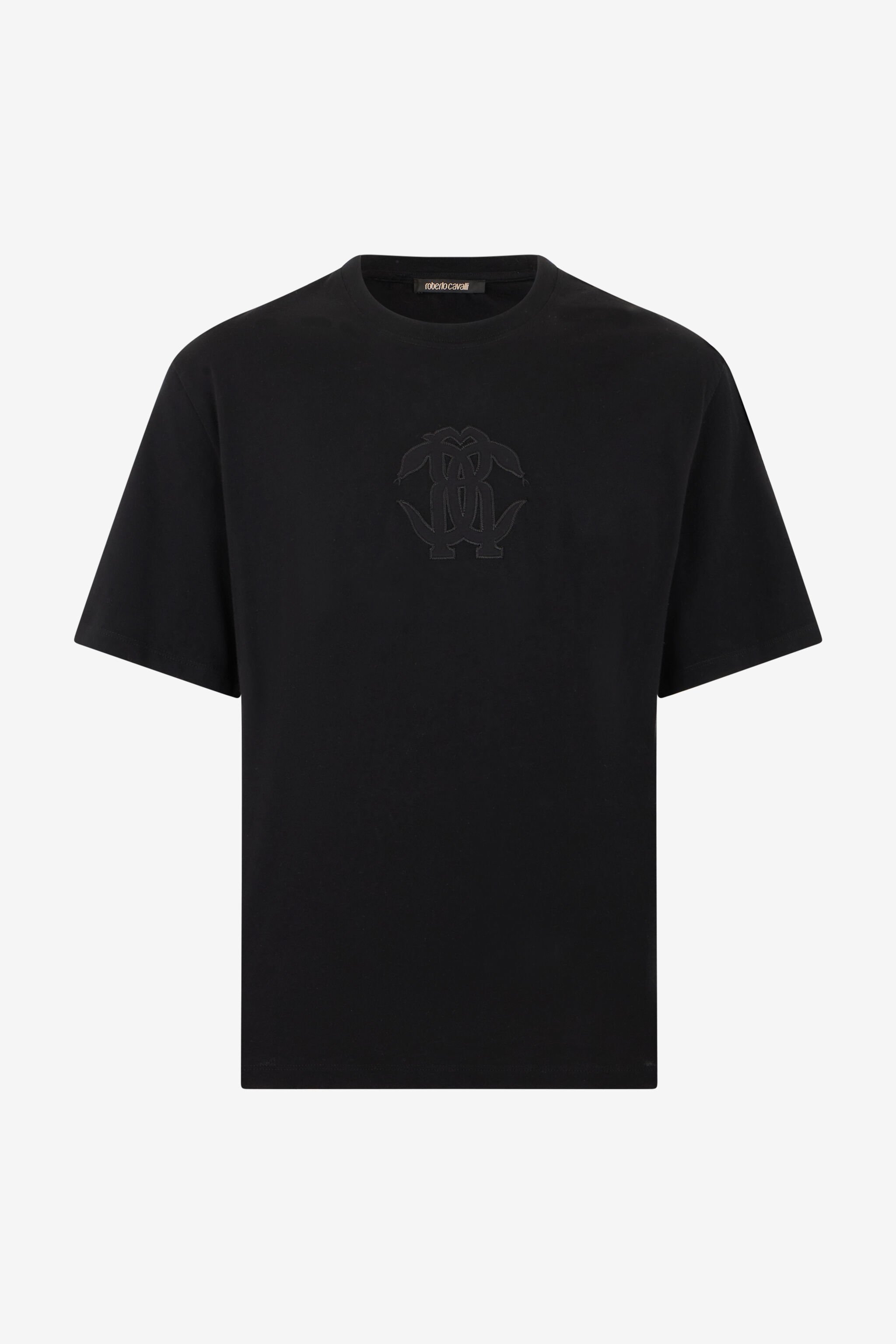 RC Black T-shirt with embroidered logo BLACK SOT60D-JD001