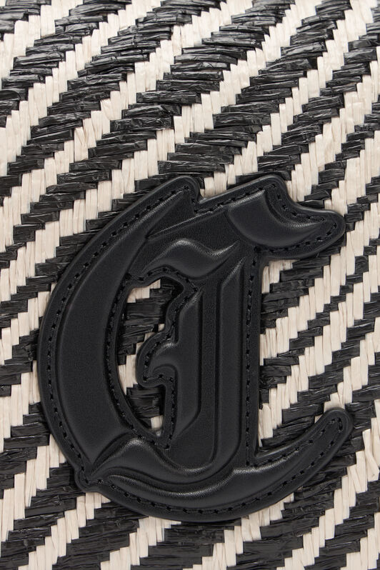 JC Borsa A Tracolla Con Motivo Tiger Skin Avorio/Nero UFB118-UF487