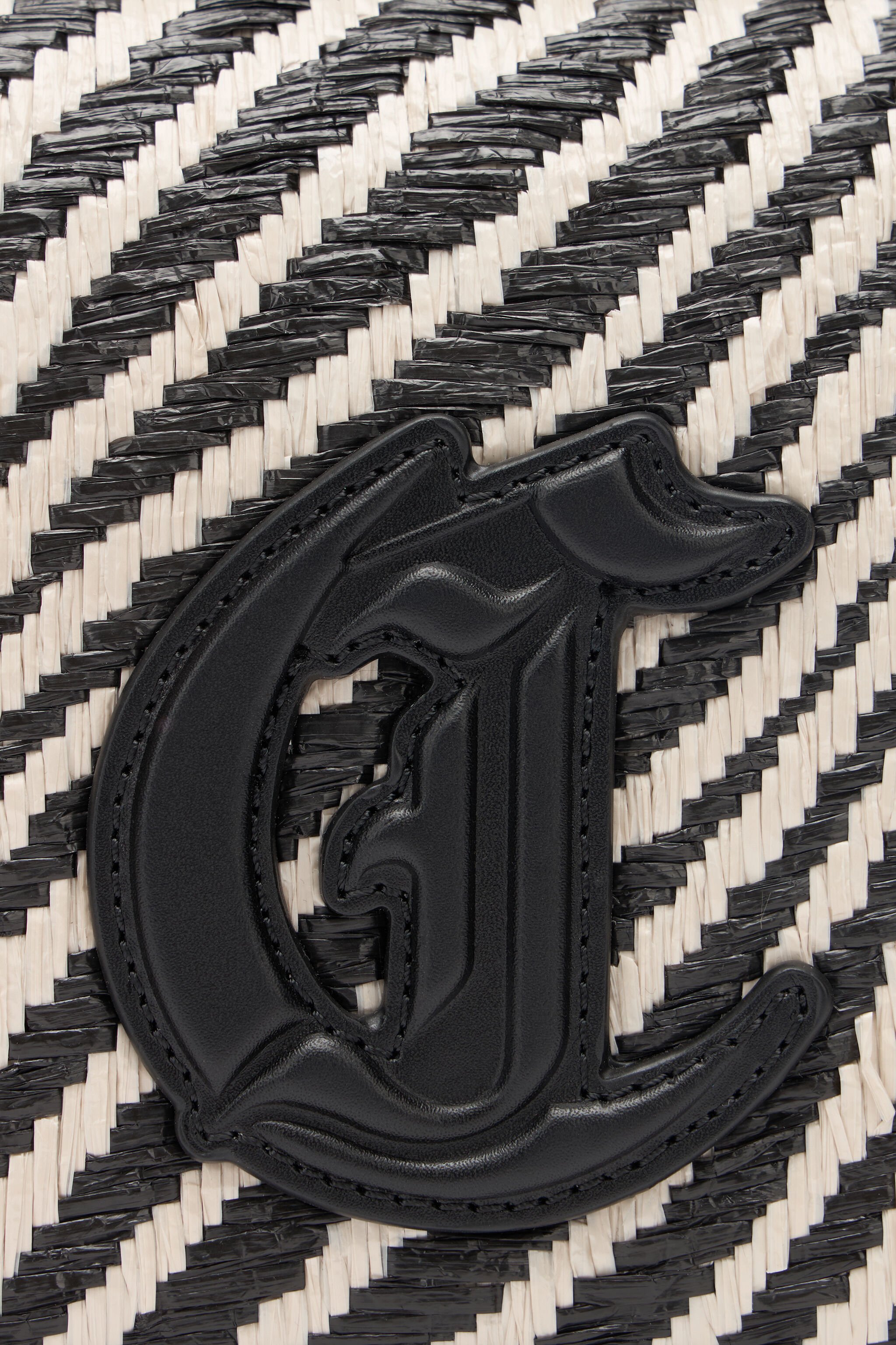 JC Borsa A Tracolla Con Motivo Tiger Skin Avorio/Nero UFB118-UF487