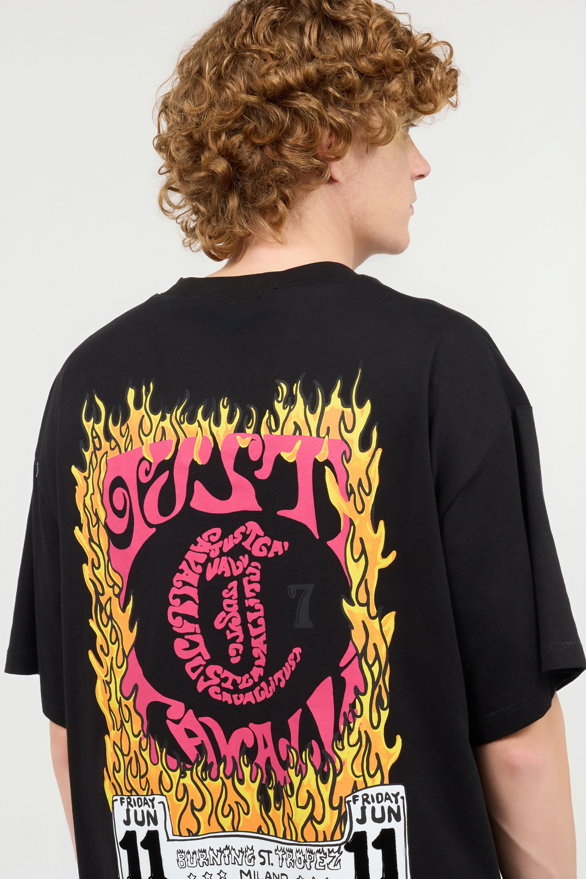 JC T-Shirt Mit Personalisiertem Print Schwarz UFT036-UF056