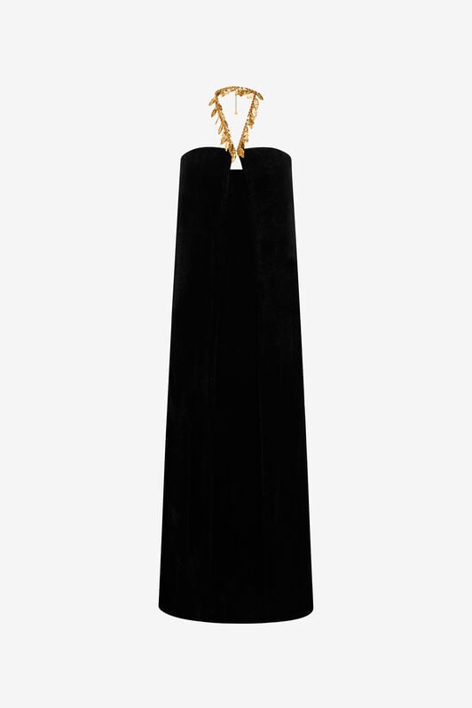 RC Dress with Gold Leaf Embellishment RC Dress with Gold Leaf Embellishment NERO VWT167-VL053