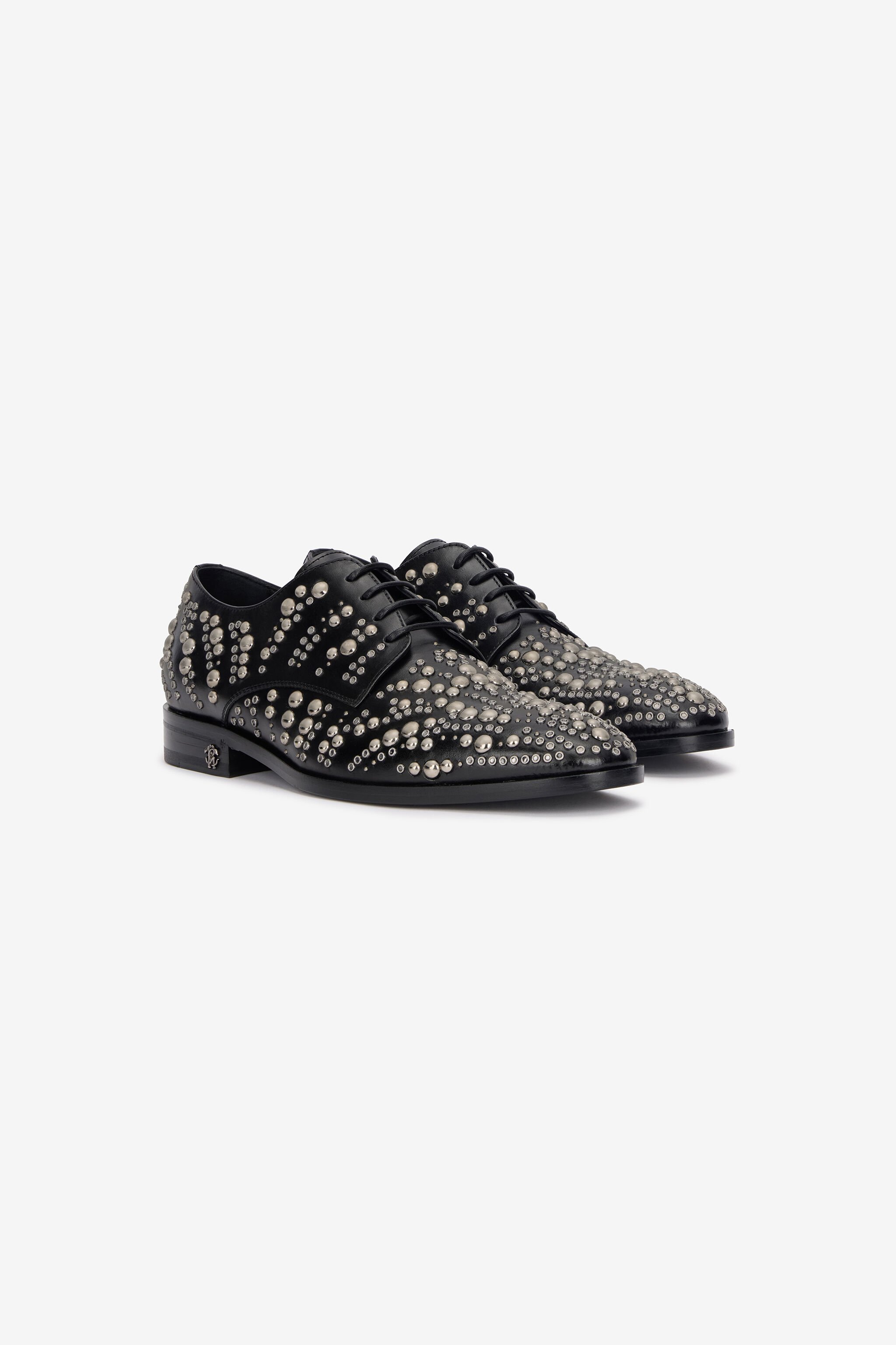 RC Lace-Up Loafers With Studs Black/Silver URS050-PZU84