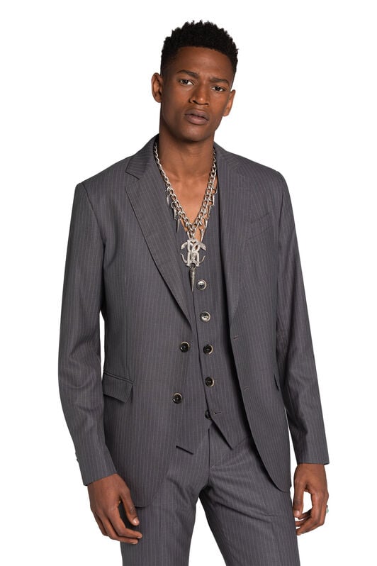 RC Pinstripe Three-Piece Suit Gray KOT40A-VW007