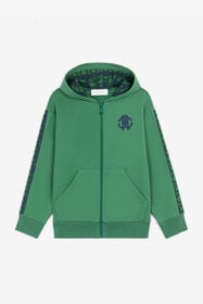 JU Hoodie aus Baumwolle mit RC-Monogramm Grün RJT922-CF050