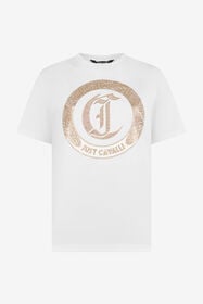 ${brand} T-Shirt in Weiß mit Logo und Nieten ${colorDescription} ${masterID}