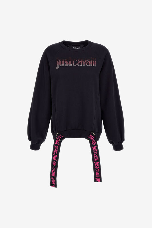 JC Just Cavalli Logo Sweatshirt Noir RKT886-RK392