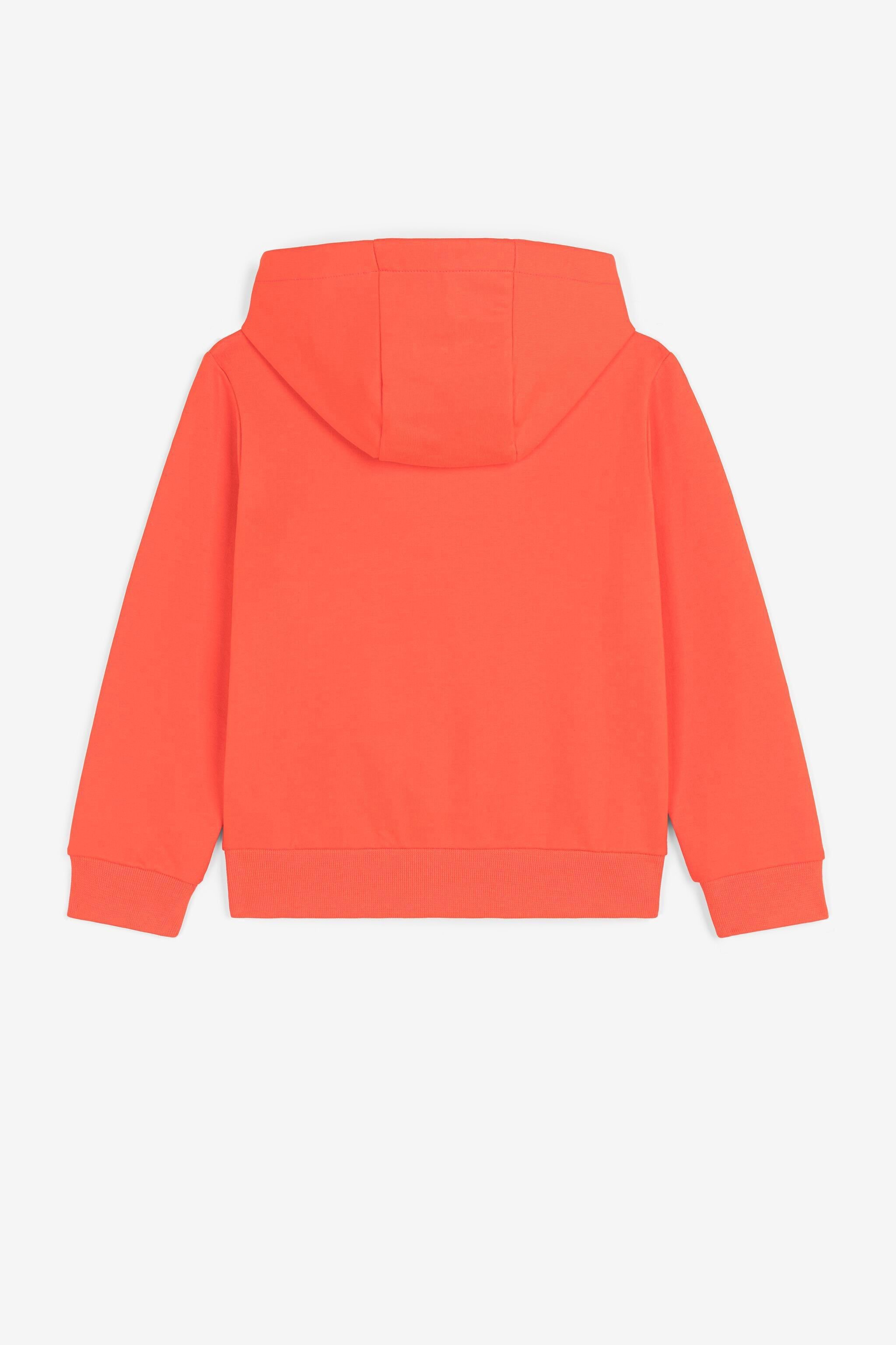JU Logo-embroidered zipped hoodie Orange OJT975-ISA2J