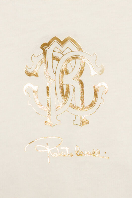 JU Milk White T-Shirt with RC Monogram MILKY WHITE VJT607-JD001