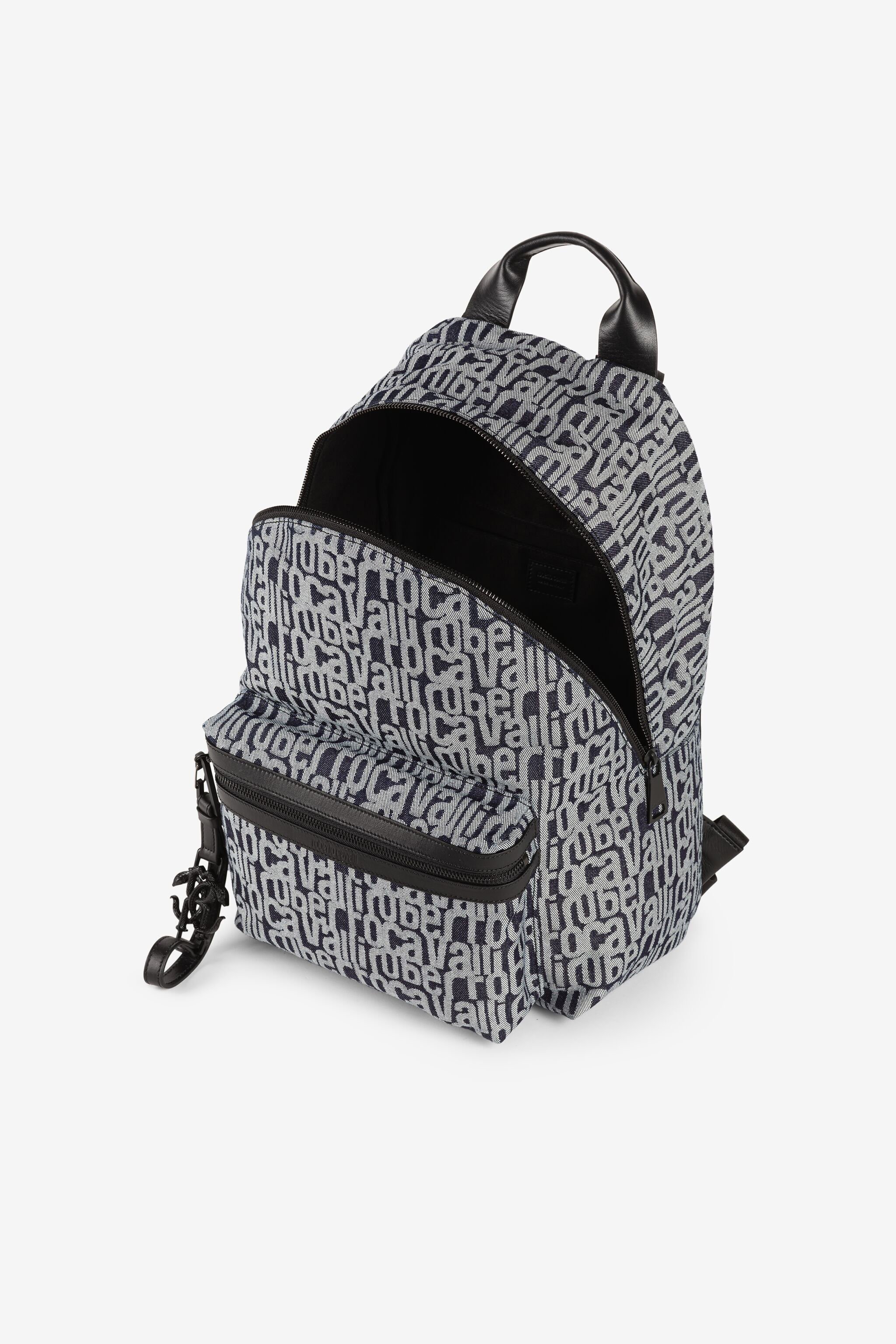 RC Mochila de tejido vaquero con logotipos de jacquard Azul oscuro/Gris oscuro RRB002-FKJ01
