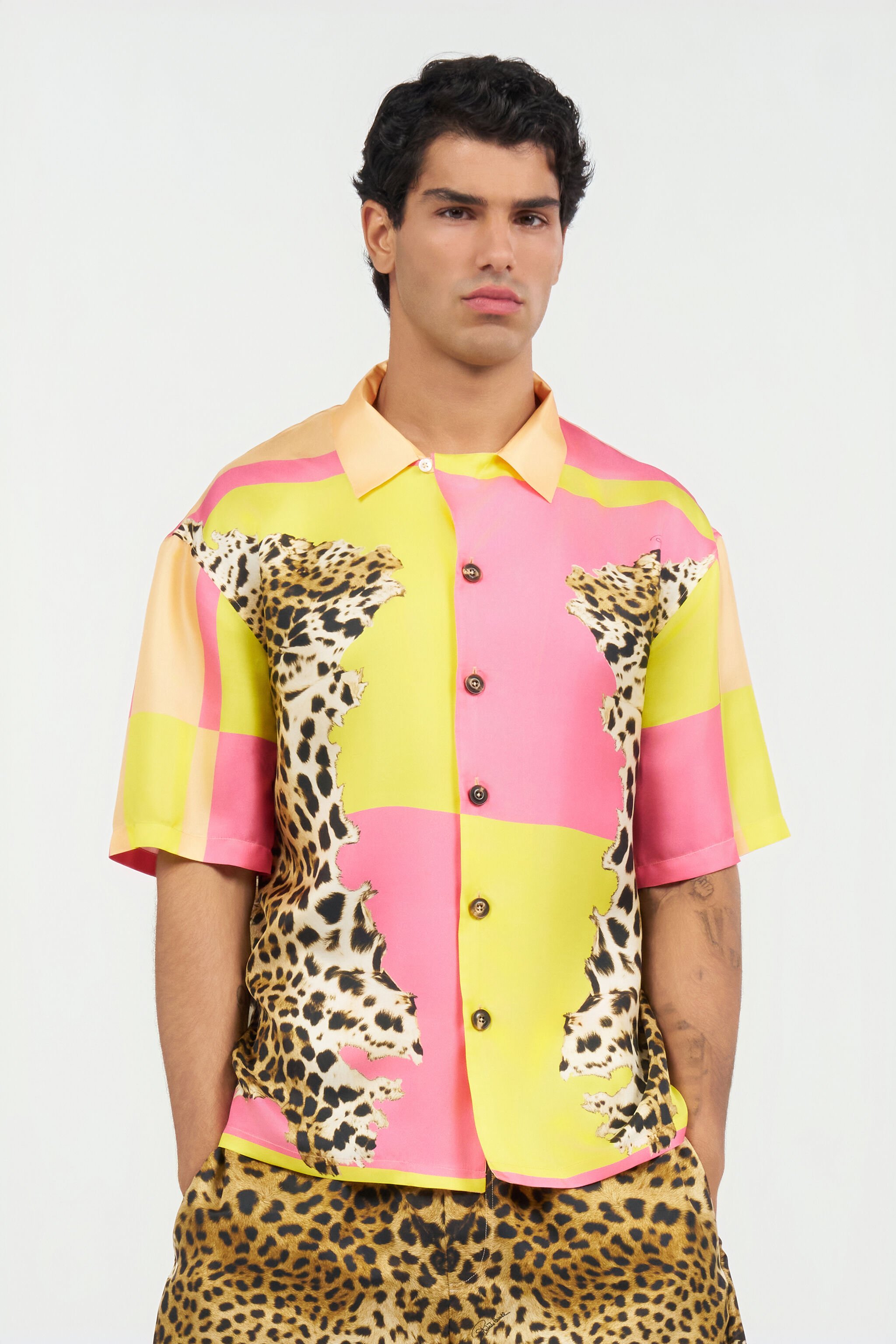 RC Chemise En Soie Imprimé Cavalli Pop MULTICOLOR WNT760-4QR33