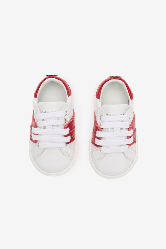 JU Color-Block Lace-Up Sneakers WHITE/RED TJS00Z-PZJ02