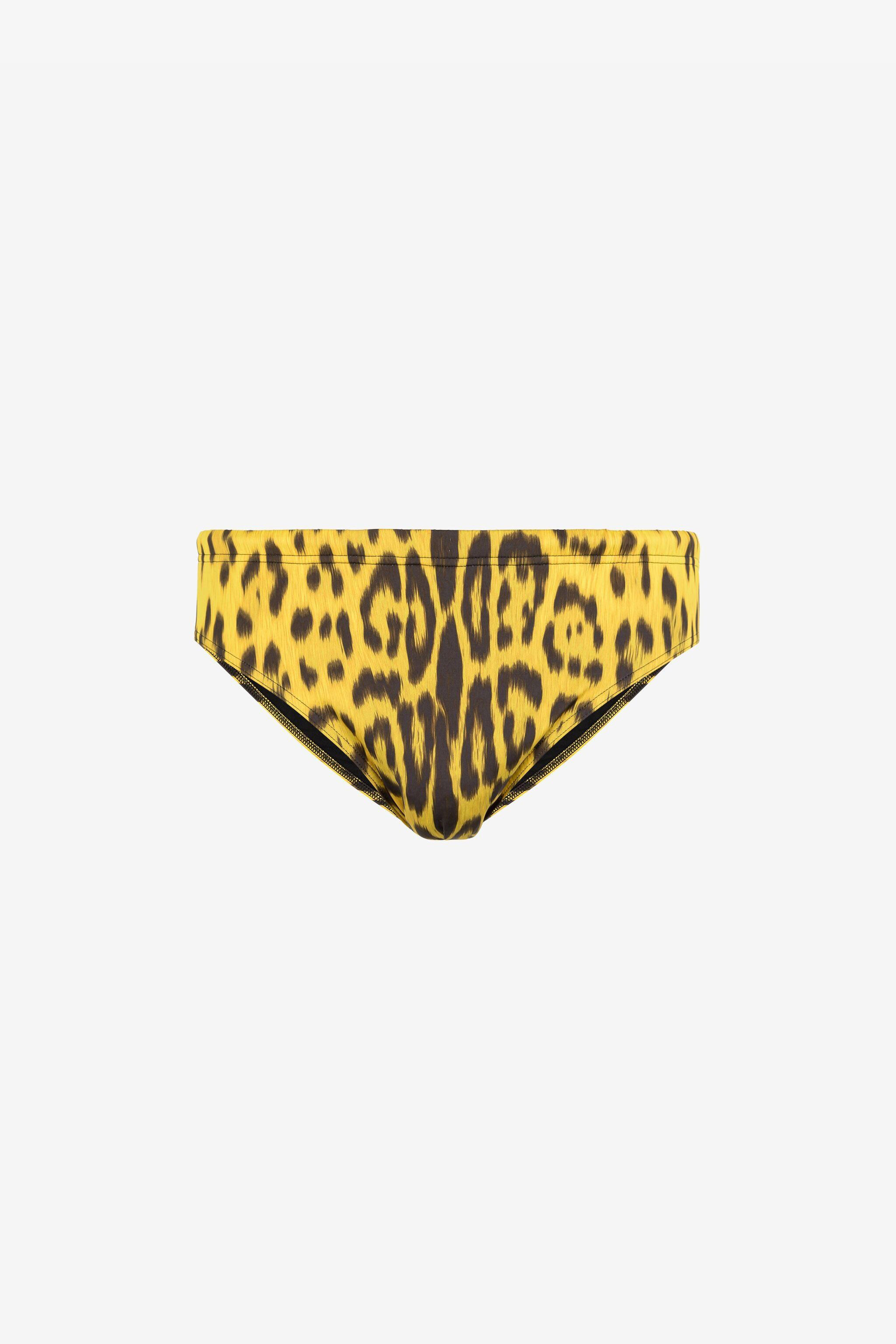 RC Leopard print swimming trunks Yellow QRH00M-LNF53
