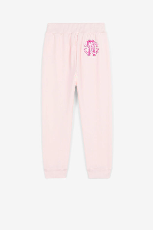 JU Pantalon de jogging à logo brodé Baby pink QJT261-CF050