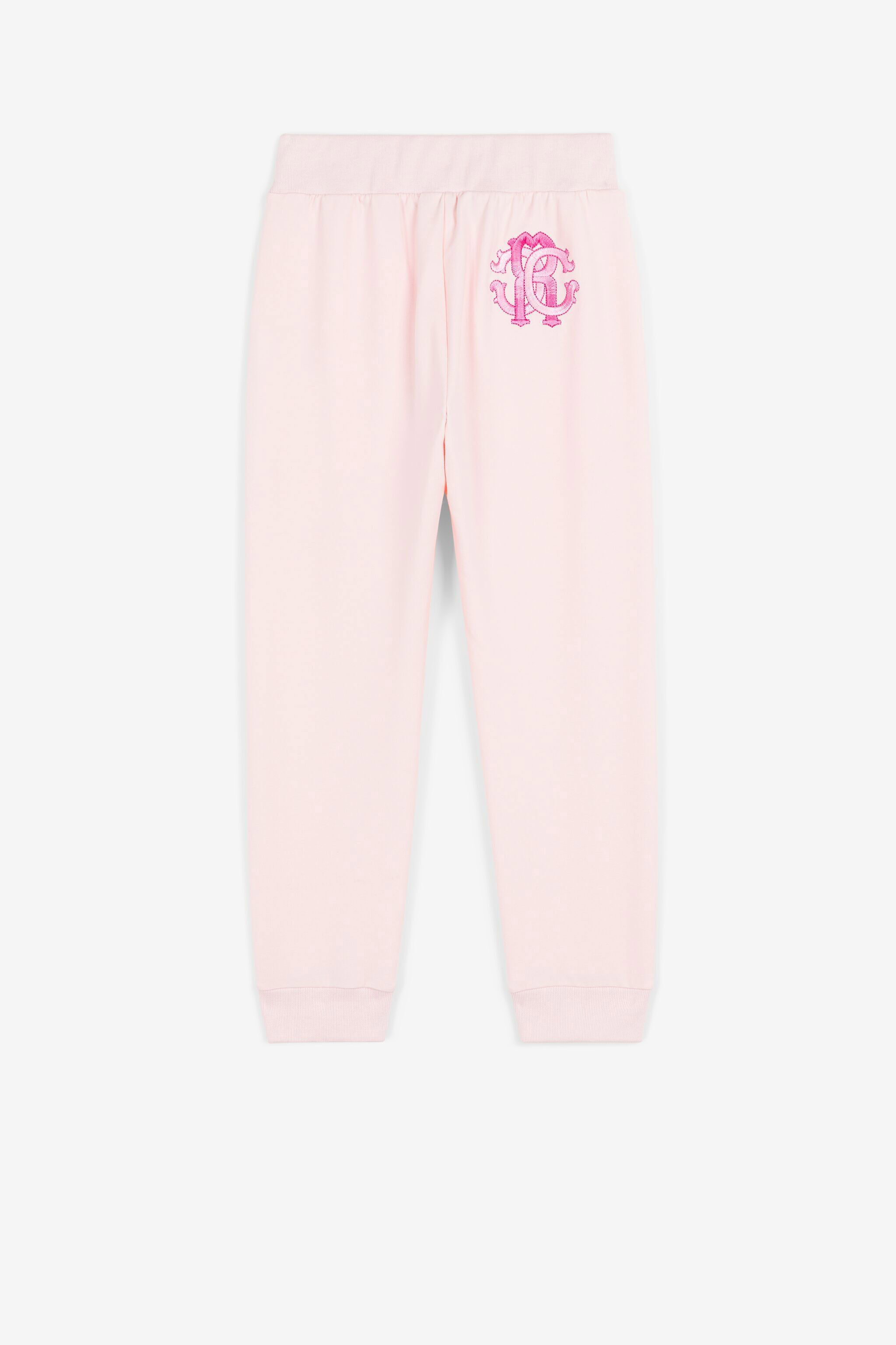 JU Pantalon de jogging à logo brodé Baby pink QJT261-CF050