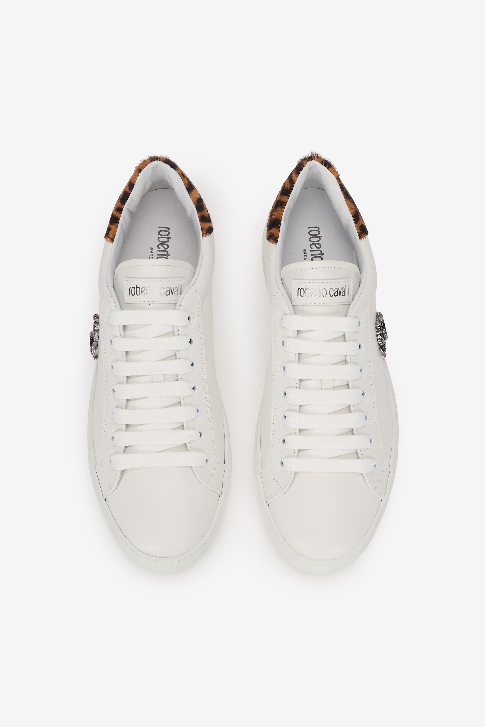 RC Sneakers Con Inserto Jaguar Skin Bianco URS074-PZA90