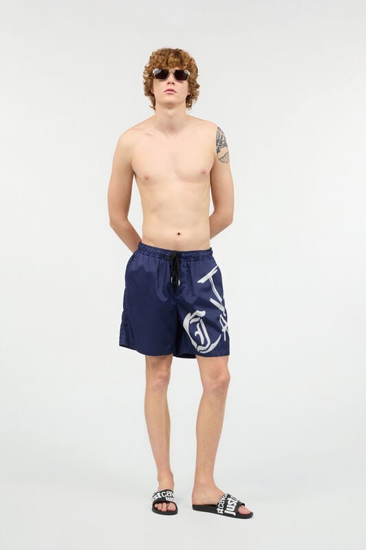 JC Badeshorts Mit Schriftzug JC Badeshorts Mit Schriftzug Dunkelblau UFT079-UF118