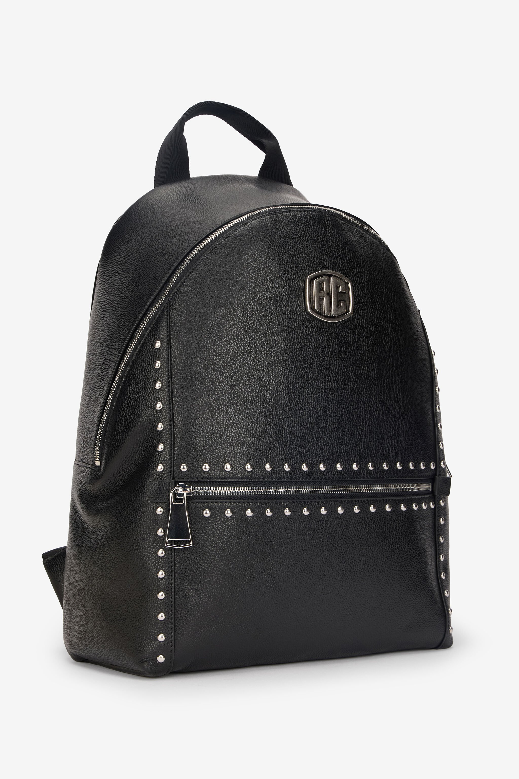 RC Roberto Cavalli Studded Leather Backpack BLACK VRB008-PZB05