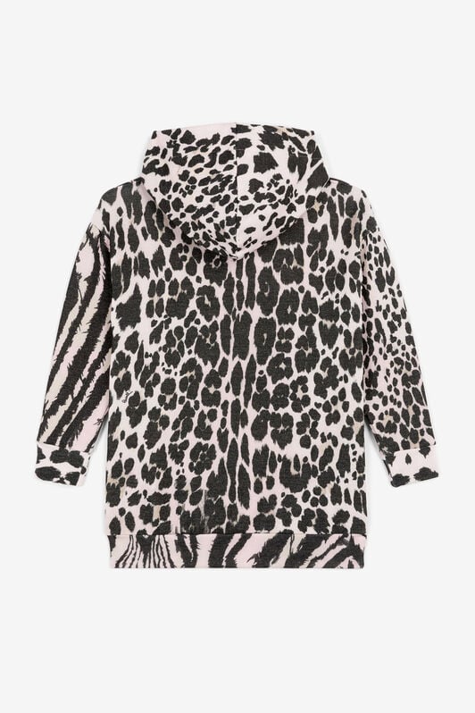 JU Freedom And Leopard-Print Hoodie Black/Pink OJT900-1Z007