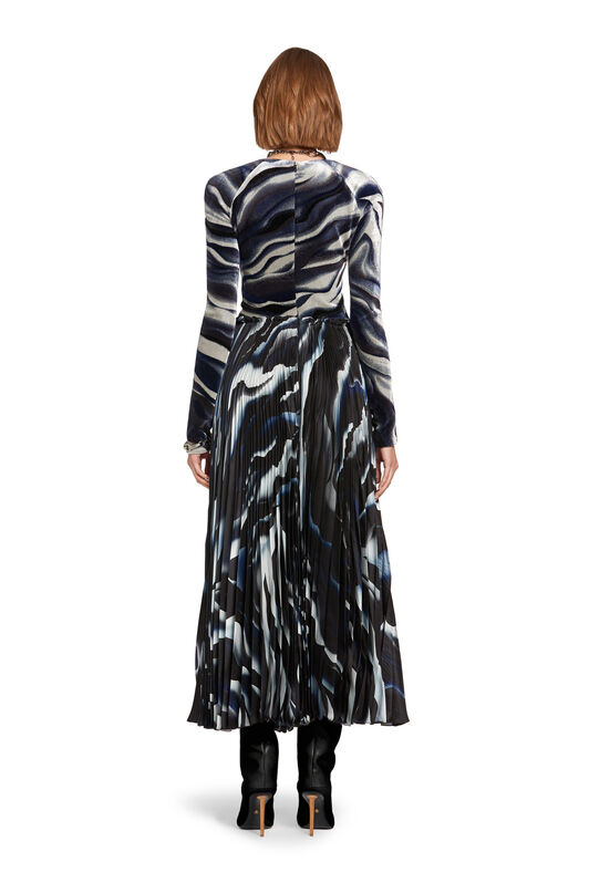 RC Robe plissée à motif Sistine Chapel BLACK/BLUE JWT102-FY059