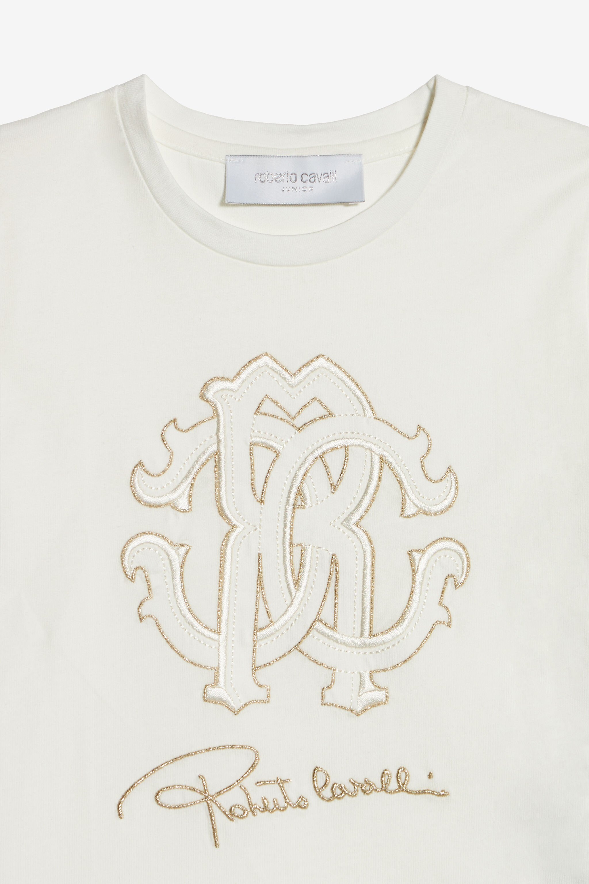 JU T-Shirt Avec Monogramme RC Et Logo Brodés MILKY WHITE UJT62C-JD001