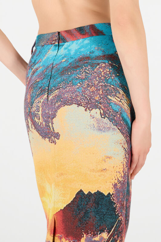 RC Itaca Print Skirt Blue/Orange UWT301-DJ091