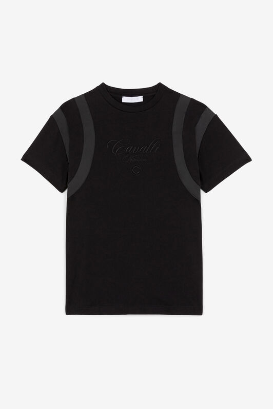 JU Logo-Embroidered T-Shirt Black OJT617-ISA2J