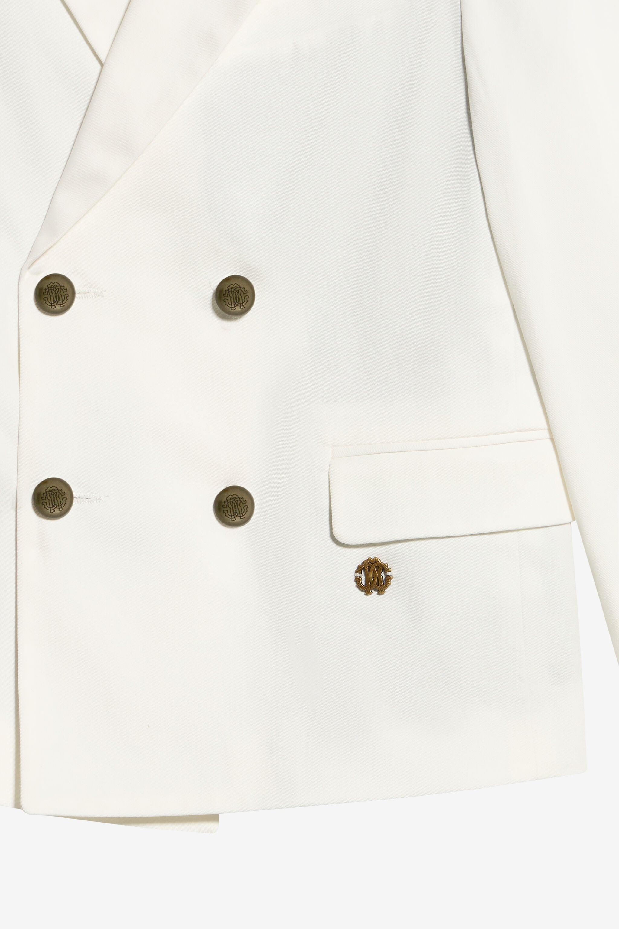 JU Veste élégante à double boutonnage OPTICAL WHITE WJT40S-CHO05