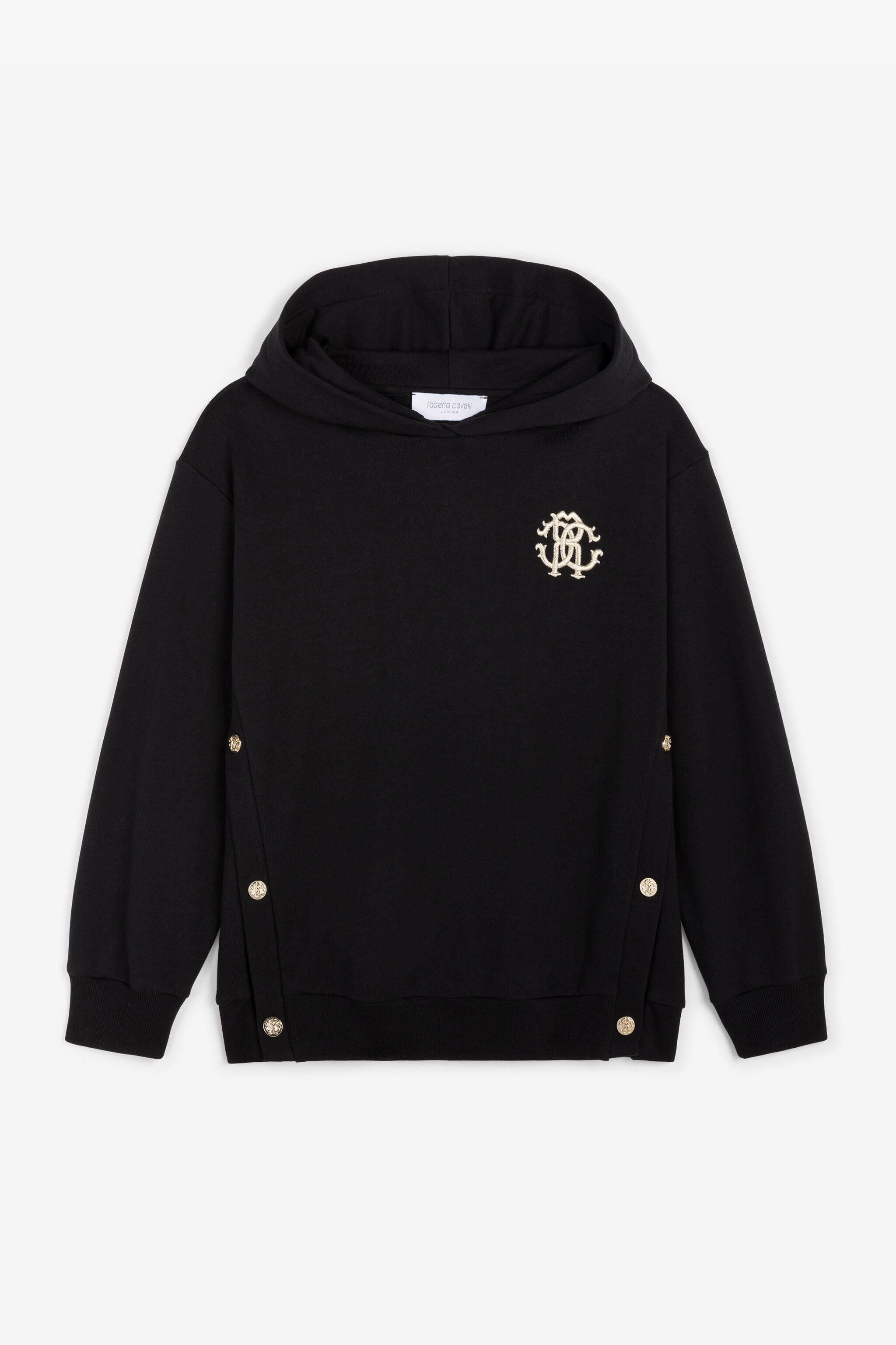 JU RC Monogram-Embroidered Hoodie Black RJT933-CF050