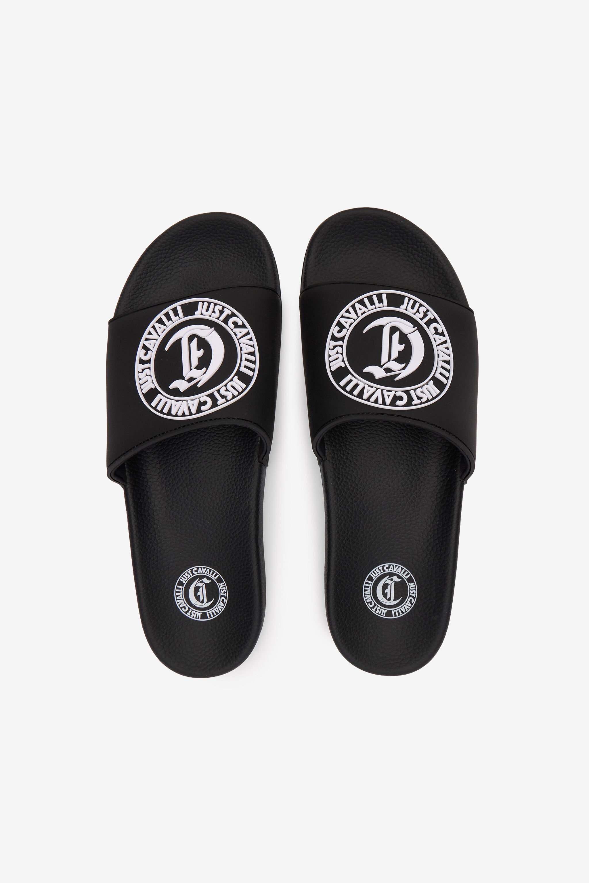 JC Black Just Cavalli Slides BLACK/WHITE SFS075-SF326