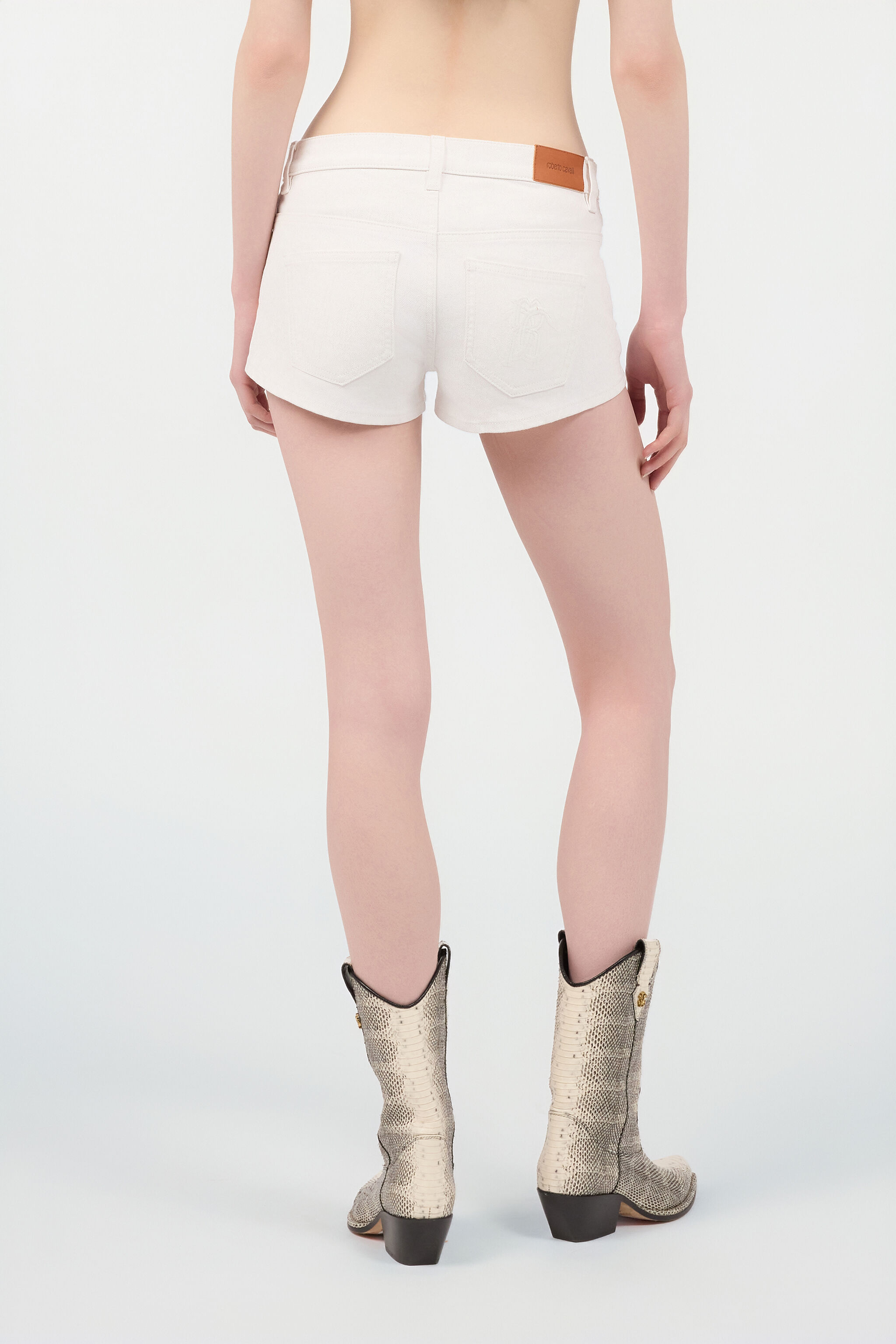RC Stretch Cotton Denim Shorts White VKJ204-DE002