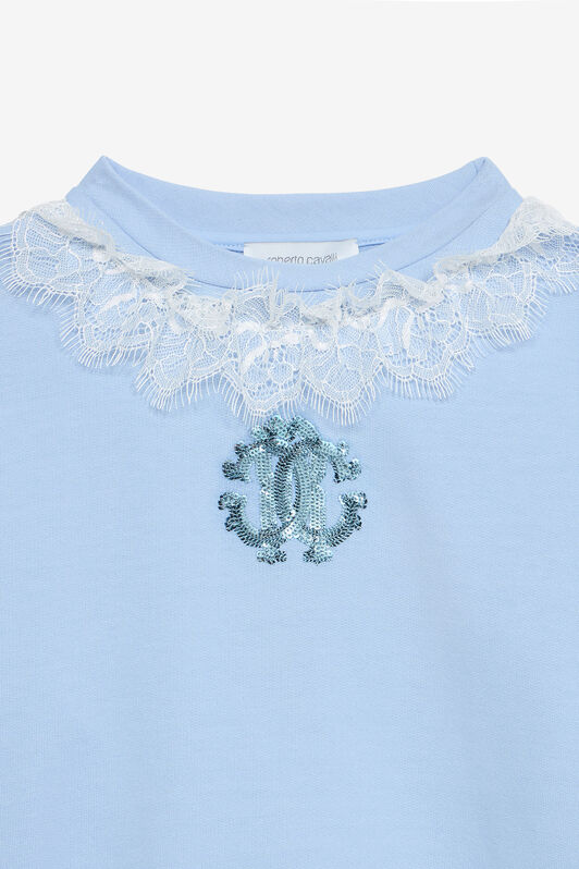 JU Sweatshirt With RC Monogram Light blue UJT66E-CF050