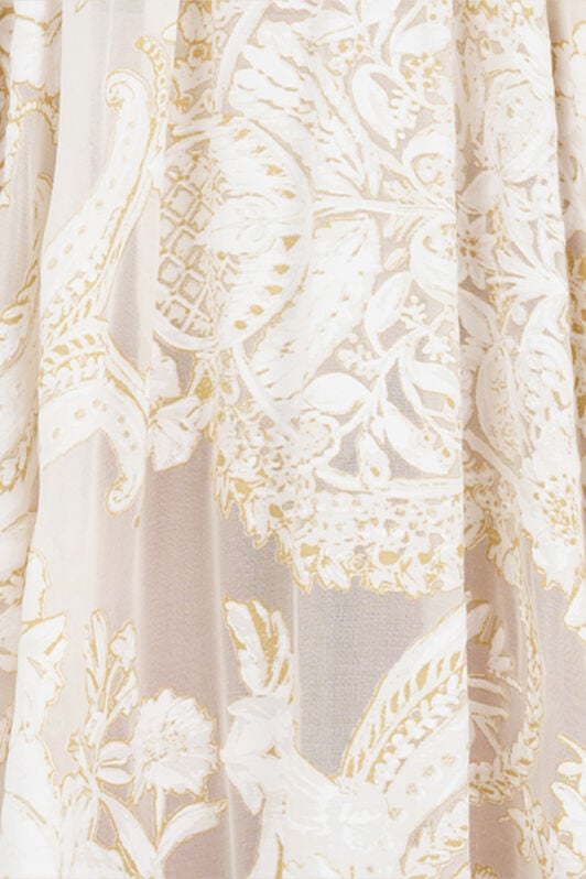 RC Langes Kleid mit ornamentalem Muster White WHITE WQT108-SLR36