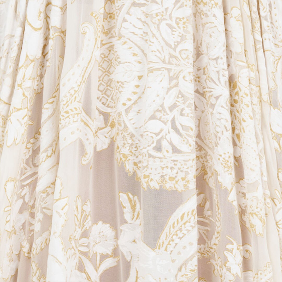 RC Langes Kleid mit ornamentalem Muster White WHITE WQT108-SLR36