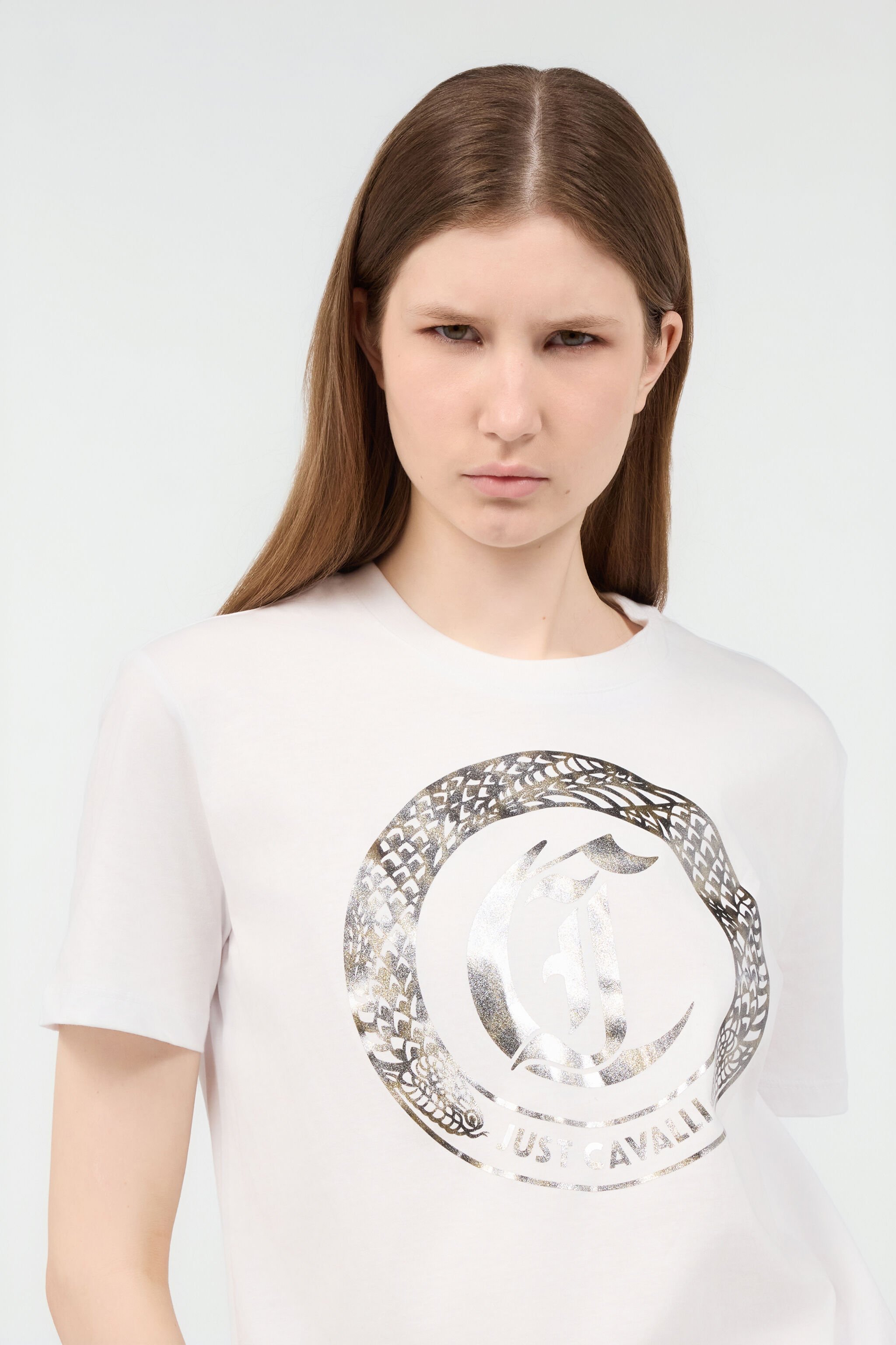 JC T-Shirt With JC Monogram WHITE UFT131-UF185