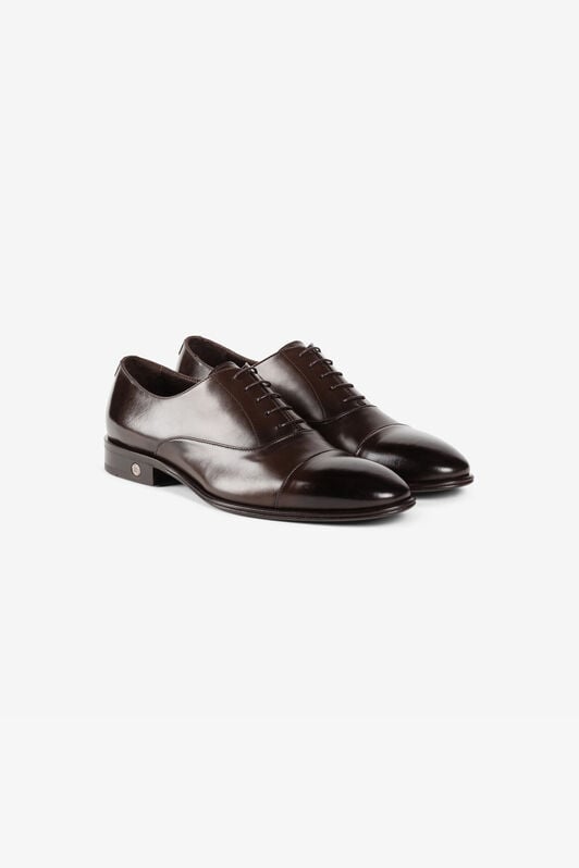 RC Logo-charm leather lace-up shoes RC Logo-charm leather lace-up shoes Dark brown QRS001-PZA84