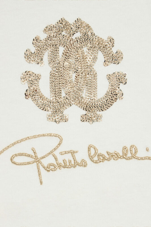 JU Milk White T-Shirt with RC Monogram MILKY WHITE VJT62B-JD001