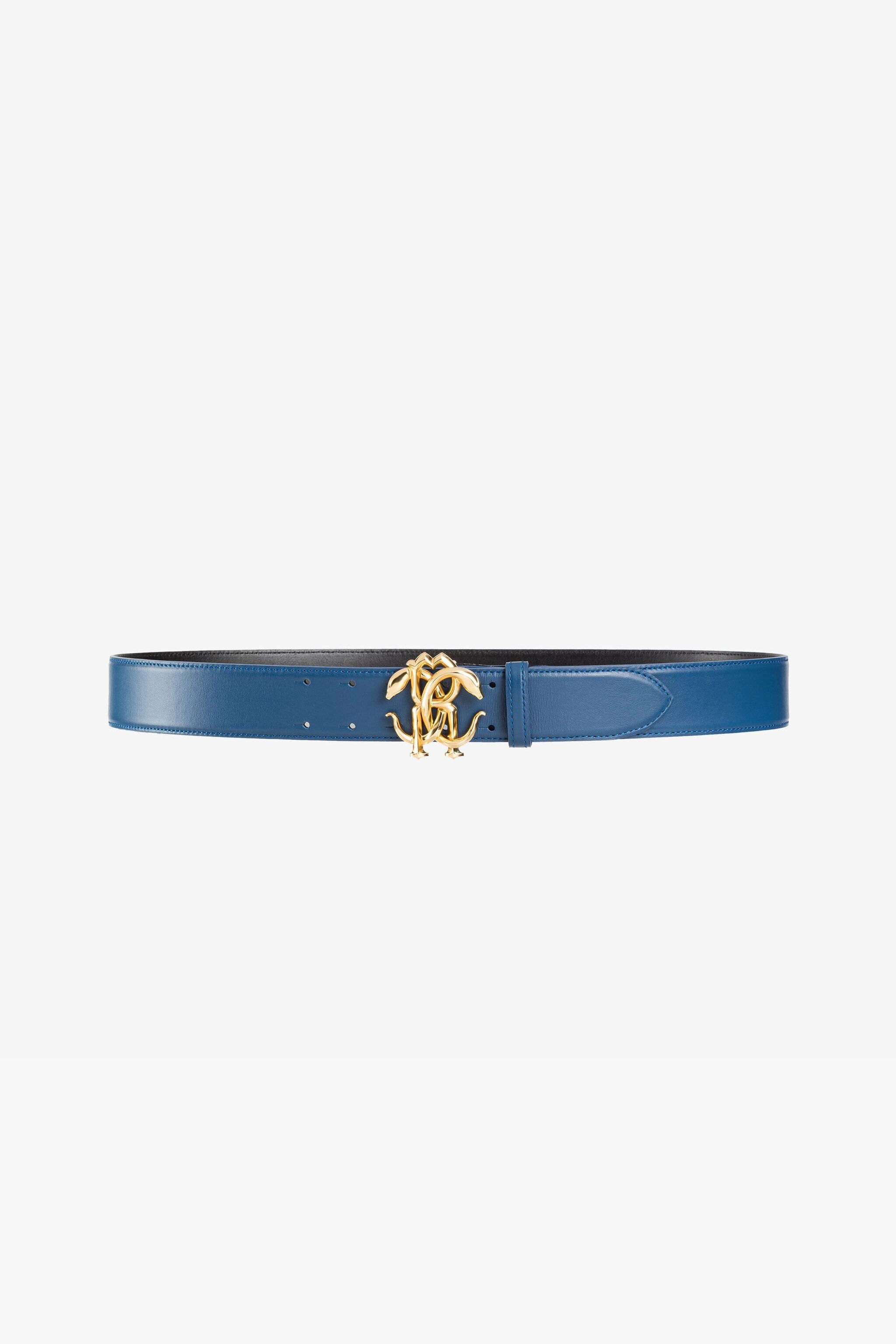 RC Logo-buckle belt Blue QRC006-PZ132