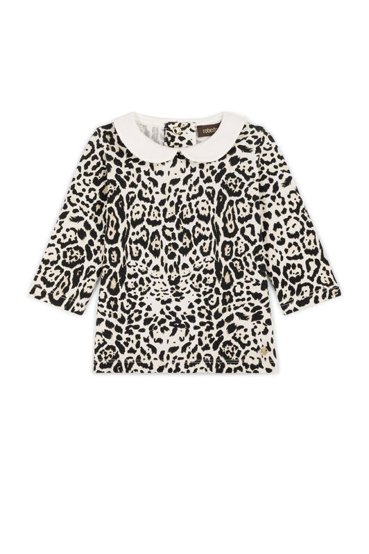 JU Leopard-Print Top Light brown FJN081-ITCW0
