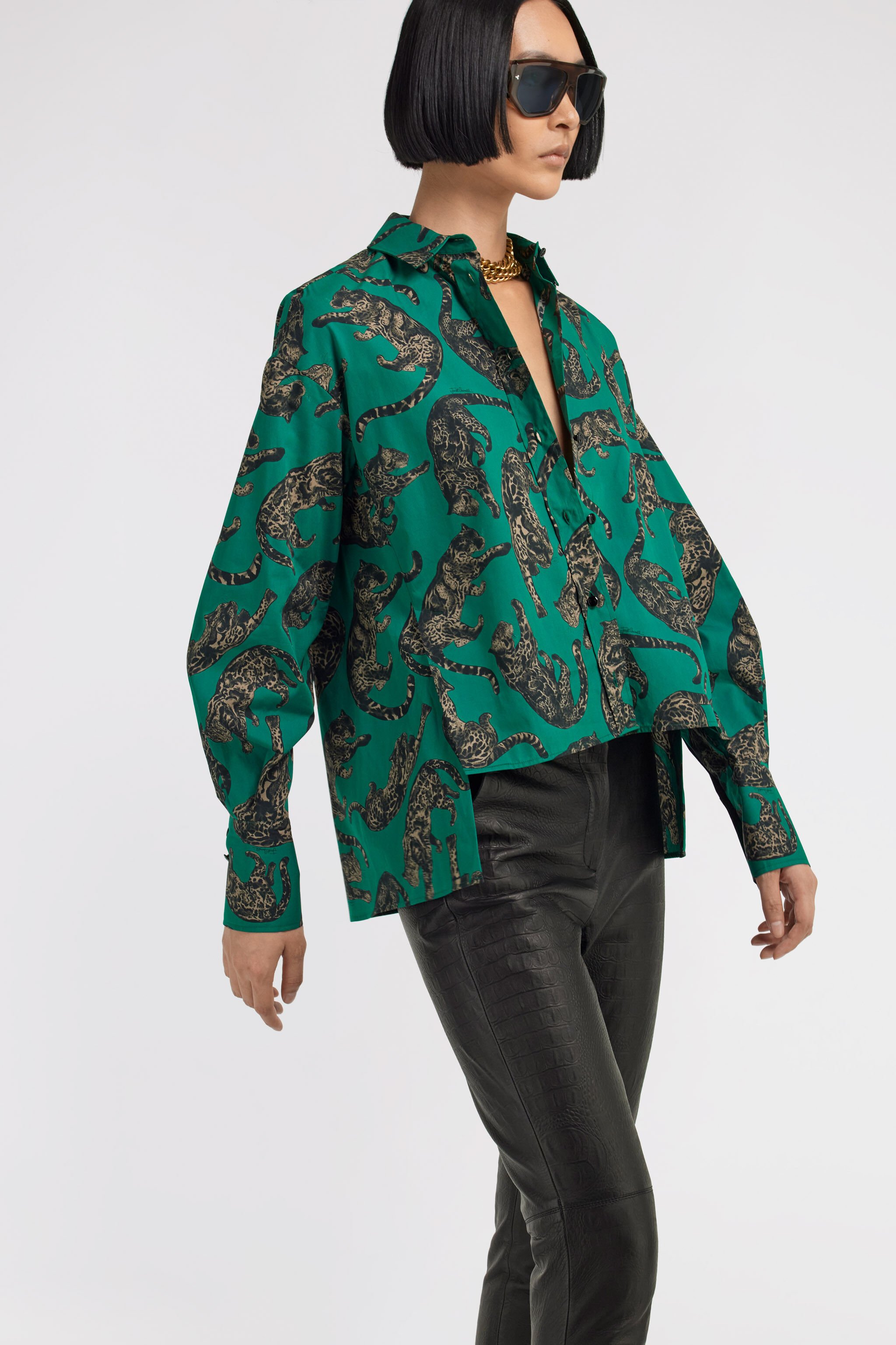 JC Just Cavalli Shirt Vert TFT124-TF189