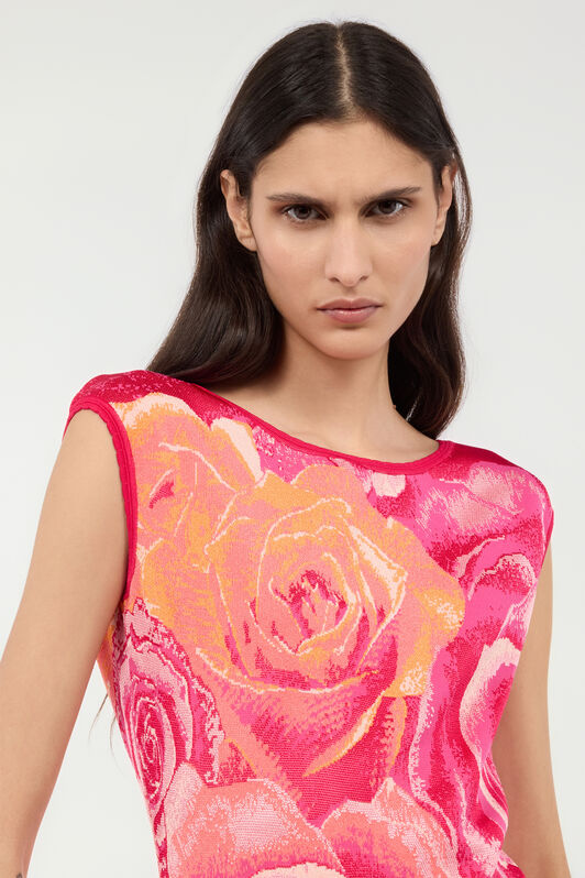 RC Mini-Robe À Imprimé Garden Rose Fuchsia UKM102-MI011