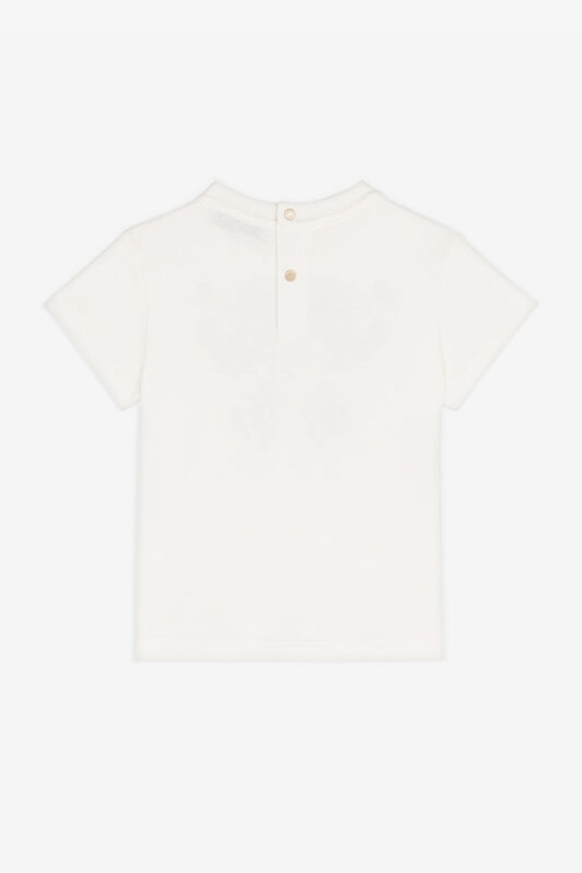 JU Flower And RC Monogram-Print Cotton T-Shirt JU Flower And RC Monogram-Print Cotton T-Shirt White RJT60G-JD001