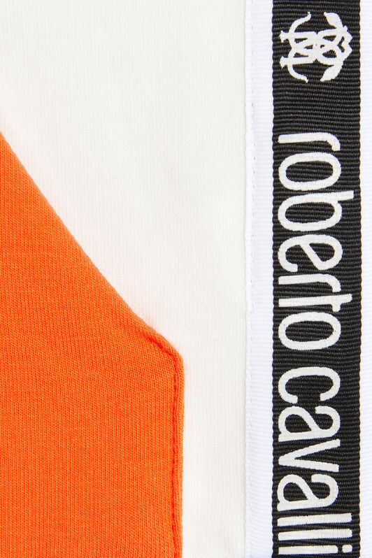 JU Colour-block zip-up hoodie JU Colour-block zip-up hoodie BLUE/WHITE/ORANGE LJT90C-CF027