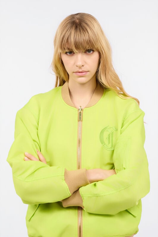 JC Bomber Jacket With JC Monogram JC Bomber Jacket With JC Monogram Light green UFT200-UF266