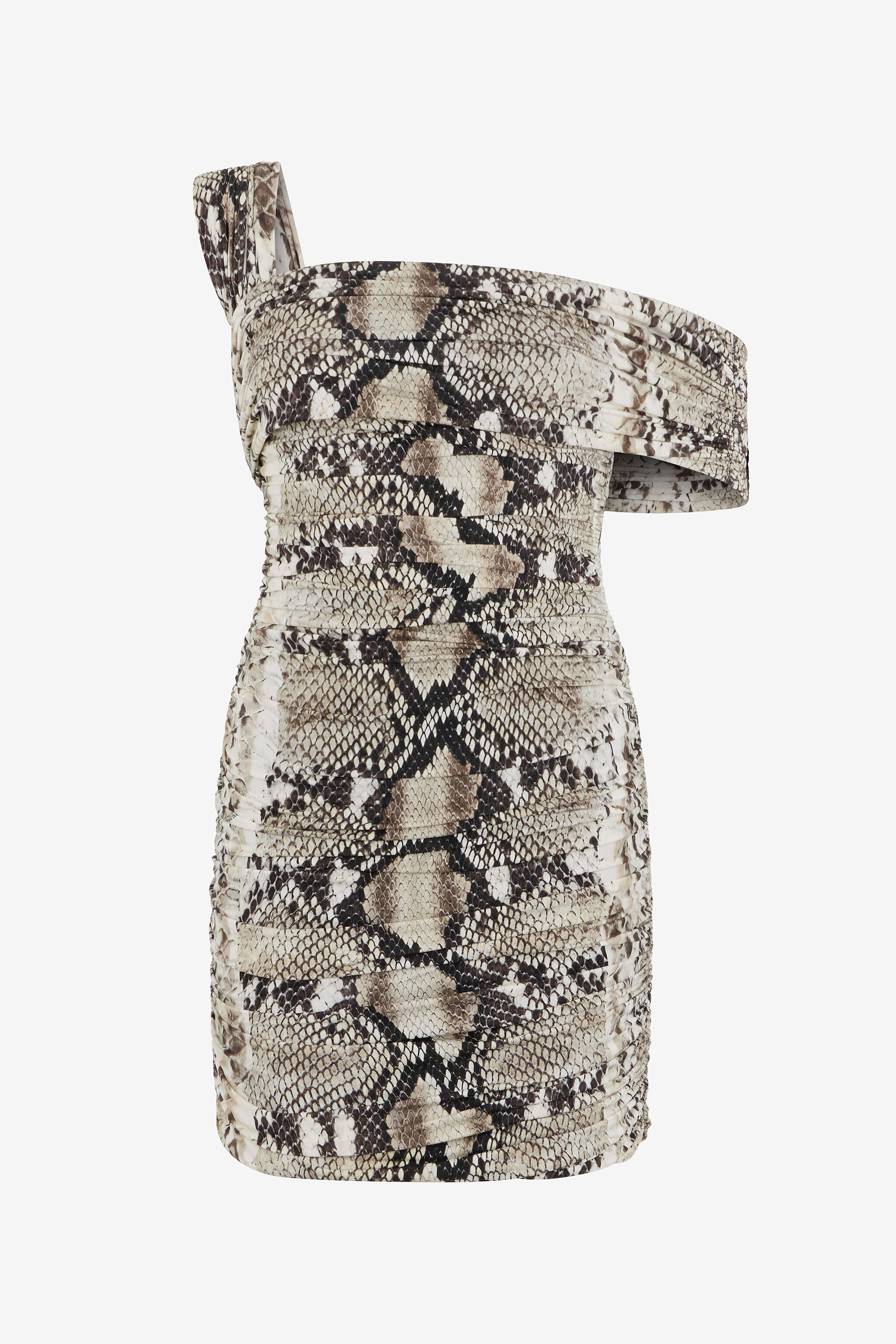 RC Mini Dress with Python Print Light Brown VWT152-LNQ75