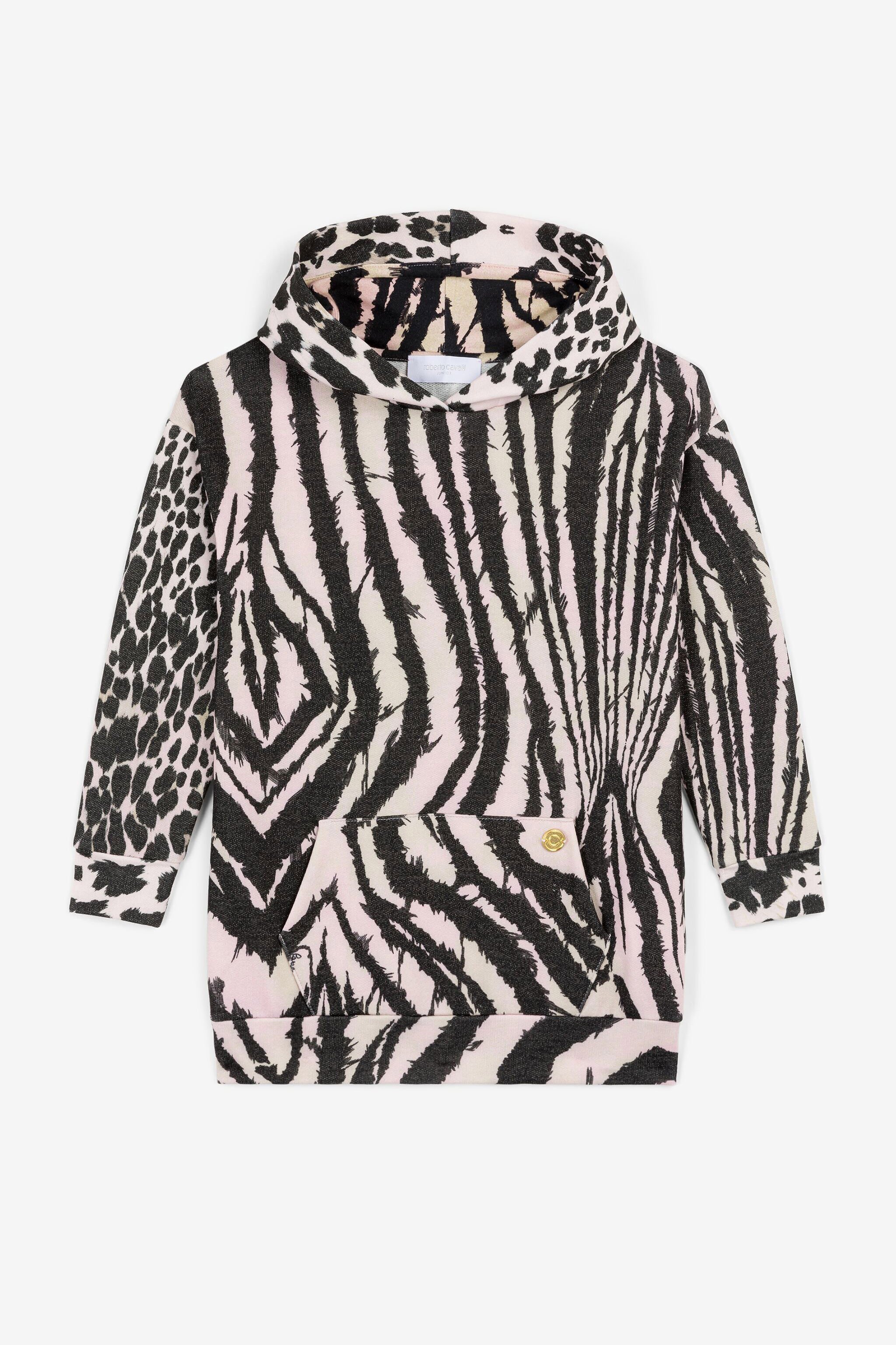 JU Freedom And Leopard-Print Hoodie Black/Pink OJT900-1Z007