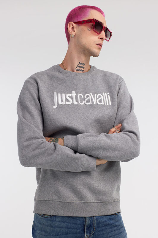 JC Just Cavalli Logo Sweatshirt Gris RRT971-RR233