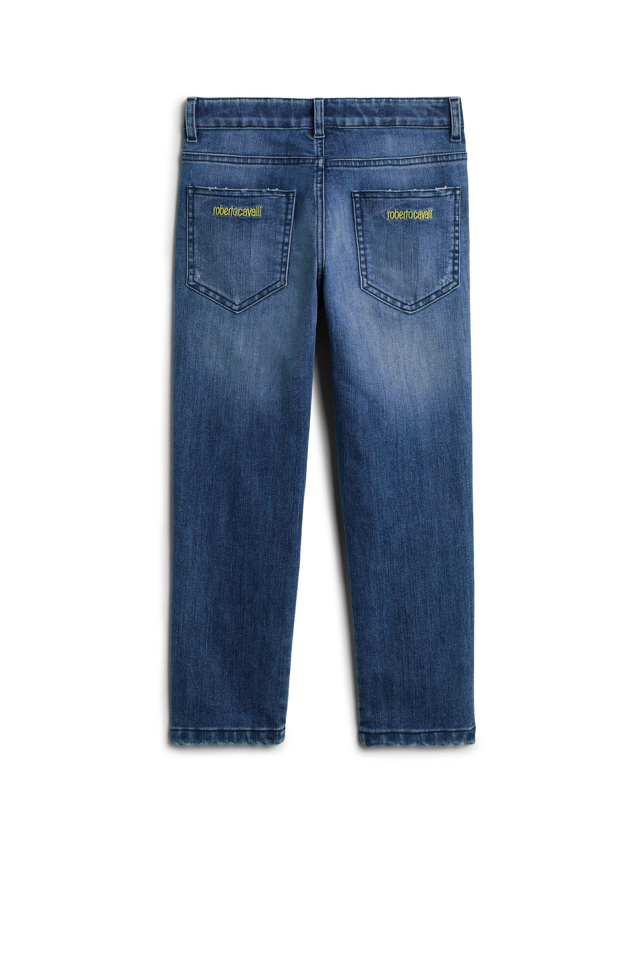 JU Blaue ausgewaschene Jeans LIGHT BLUE IJJ255-DS029