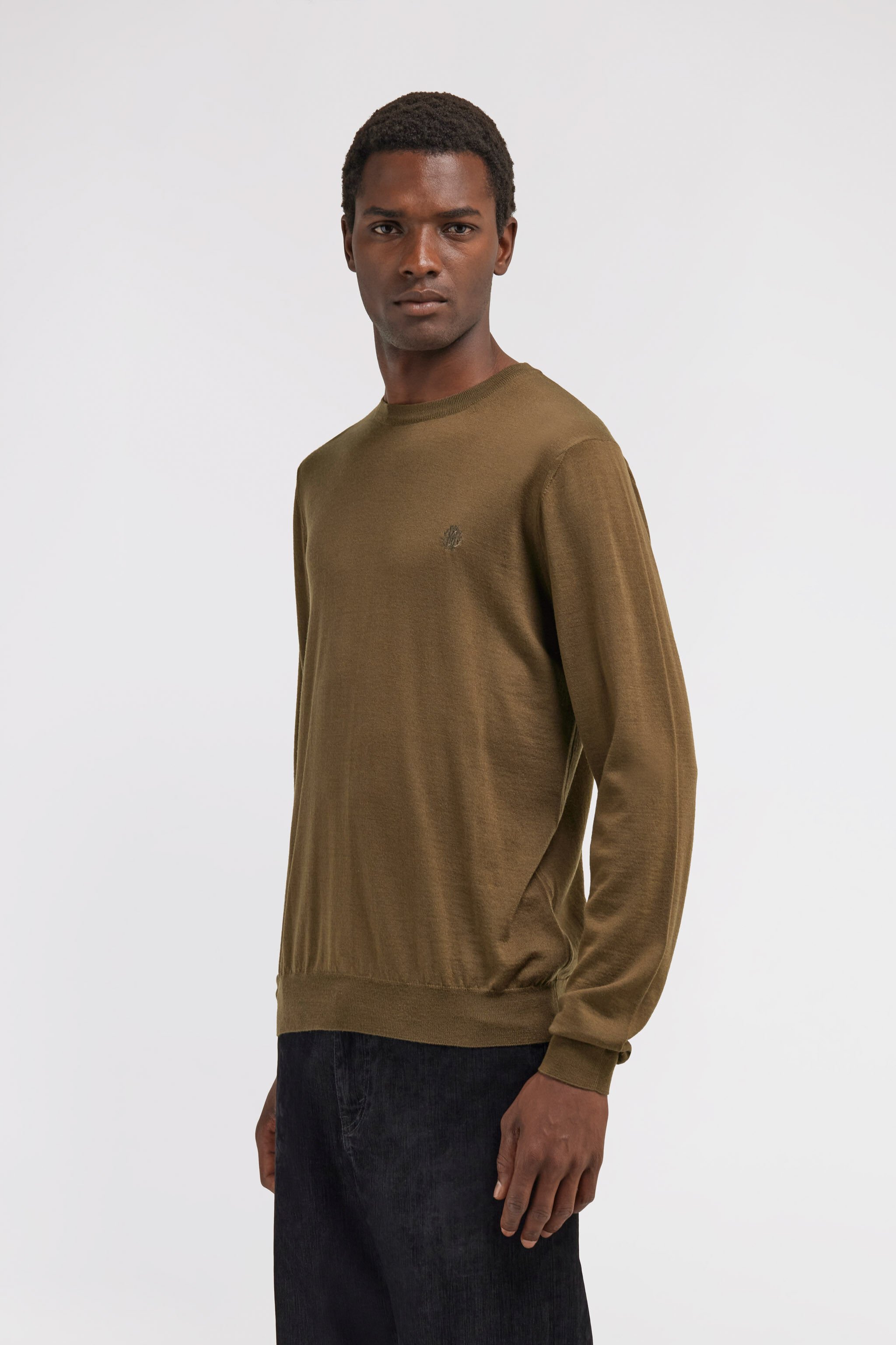 RC Crew Neck Logo Sweater Brown SRM620-MA006